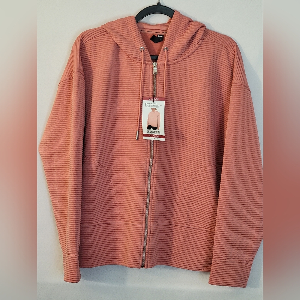 NWT DKNY Ottoman Full Zip Hoodie Size XL